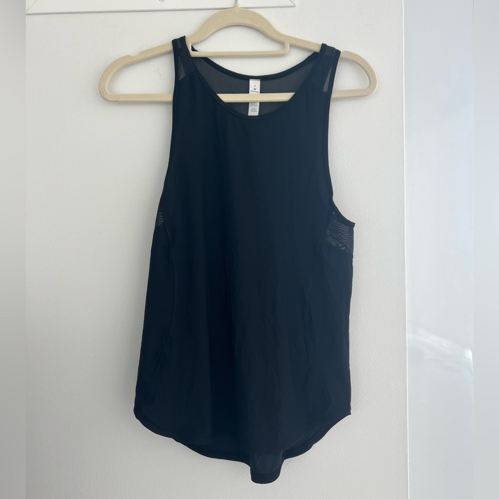 Lululemon Black Mesh Tank size 2 - worn once